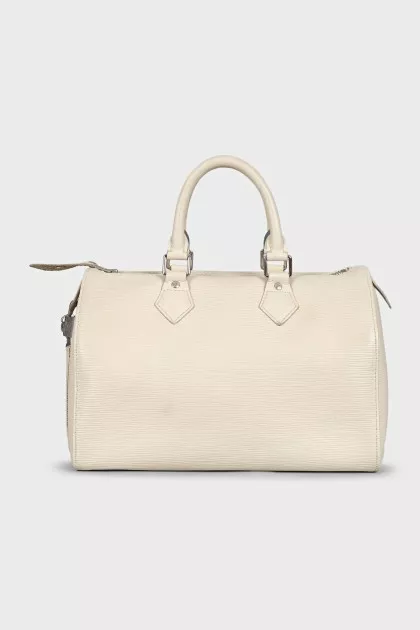 Кожаная белая сумка Speedy
