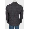 Men's single-breasted plaid blazer