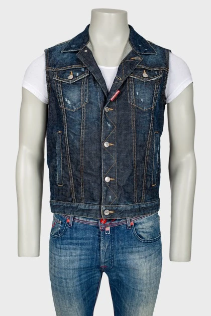 Men's jeans vest