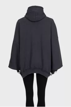 Спортивна кофта чорного кольору oversize в принт