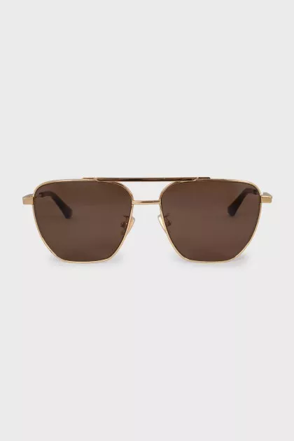 Сонцезахисні окуляри Aviator золотистого кольору