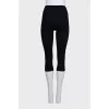 Black leggings with mesh side panels