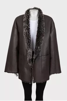 Двостороння дублянка зі шкіри на затин