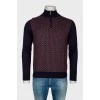 Men's pattern in front sweater