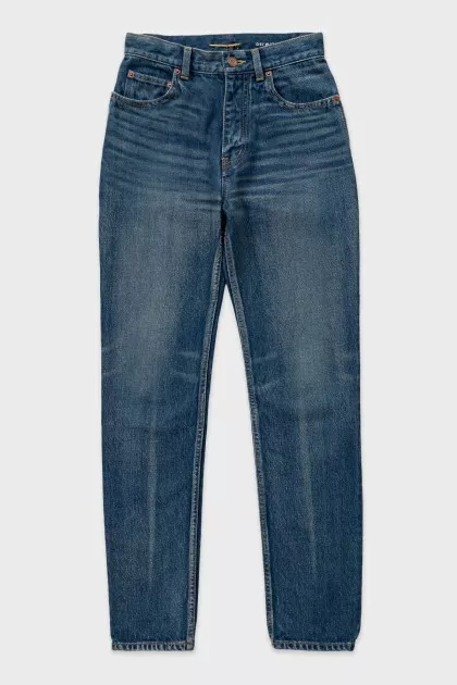 Сині джинси skinny fit на високій посадці