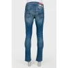 Men's jeans with red stitch