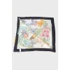 Silk scarf with floral pattern