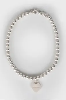 Silver bracelet with heart