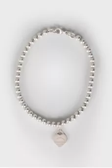 Silver bracelet with heart