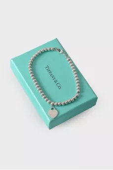 Silver bracelet with heart