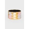 Metal enamel bracelet