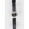 Black leather strap watch