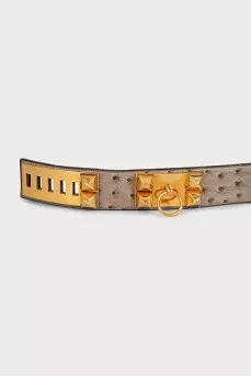 Ремень Collier de Chien из кожи страуса