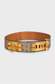Ремень Collier de Chien из кожи страуса
