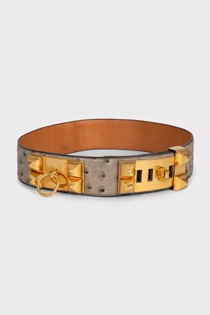 Ремень Collier de Chien из кожи страуса