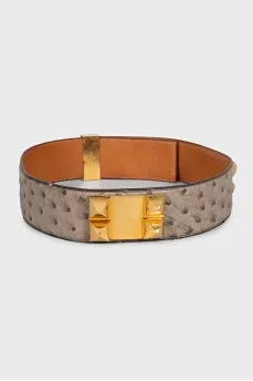Ремень Collier de Chien из кожи страуса