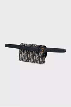 Синя текстильна мінісумка Saddle