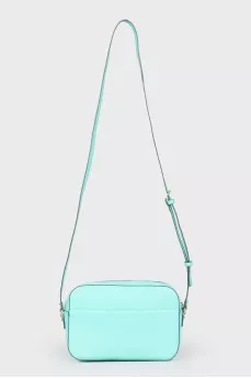 Turquoise bag with application