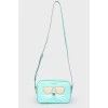 Turquoise bag with application