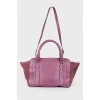 Purple suede inserts and tag bag