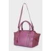 Purple suede inserts and tag bag