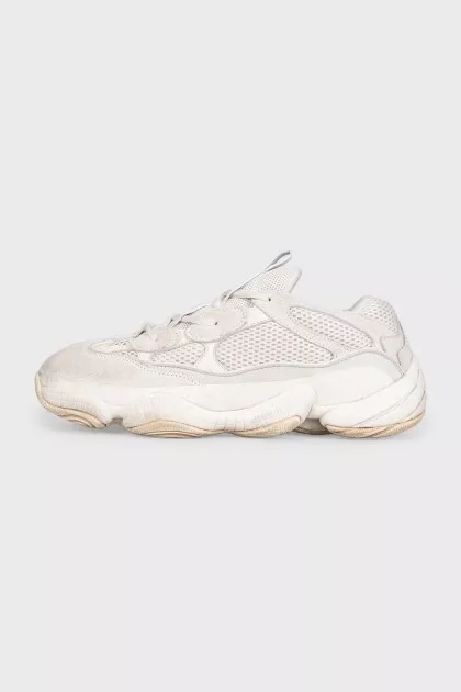 Чоловічі білі кросівки Yeezy 500