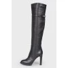 Black heeled booties