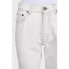 Белые джинсы straight fit на высокой посадке