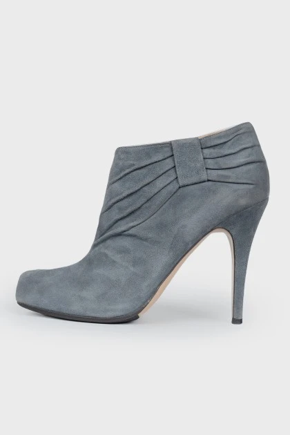 Suede stiletto booties