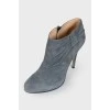 Suede stiletto booties