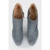 Suede stiletto booties