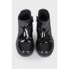 Children's patent leather boots