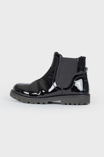 Children's patent leather boots