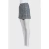 Твідові шорти на високій посадці