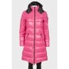 Quilted down jacket bright pink