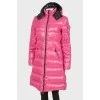 Quilted down jacket bright pink