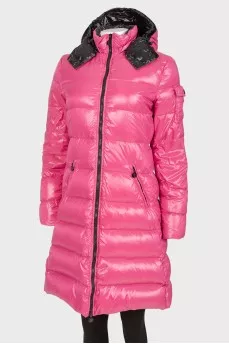 Quilted down jacket bright pink