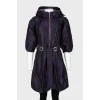 Shimmering fabric jacket with short sleeves