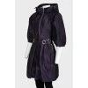 Shimmering fabric jacket with short sleeves