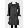 Wool coat in graphite