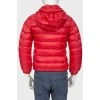 Children's red hooded jacket