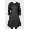 A quilted coat with a sleeve & quot; bell & quot;