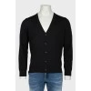 Men's black cardigan