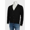 Men's black cardigan