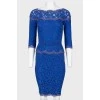 Blue lace dress