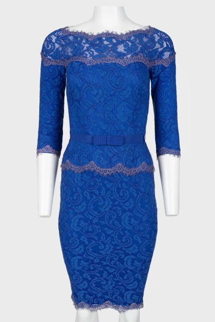 Blue lace dress