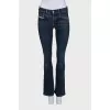 Синие джинсы boot cut fit на низкой посадке