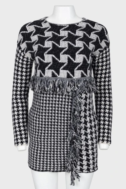 Dress "houndstooth" six-piece