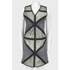 Suede leather inserts dress