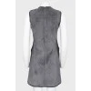 Suede leather inserts dress
